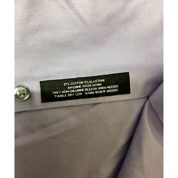 Murano Men's 14 1/2-32 Purple Long Sleeve Shirt - Picture 6 of 7